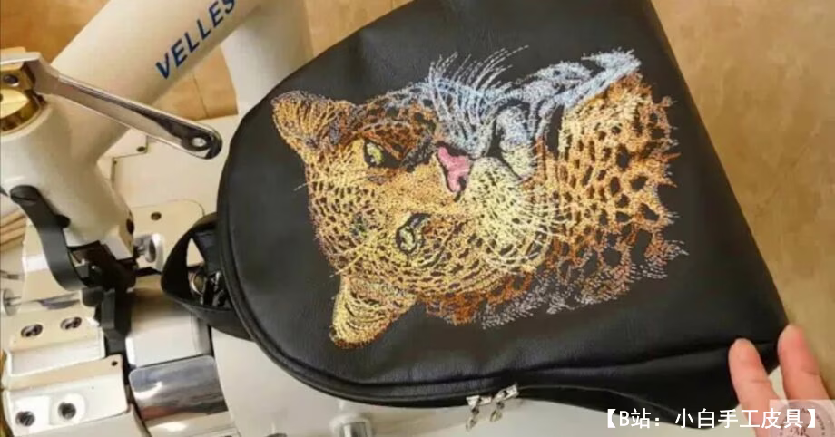 耳朵形状的皮革背包的图案 - 1