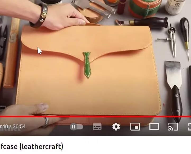 真皮公文包/斜挎公文包图案（公文包） - 1