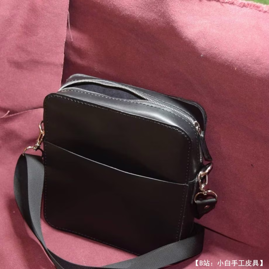 男士皮革文件斜挎包图案 - 1