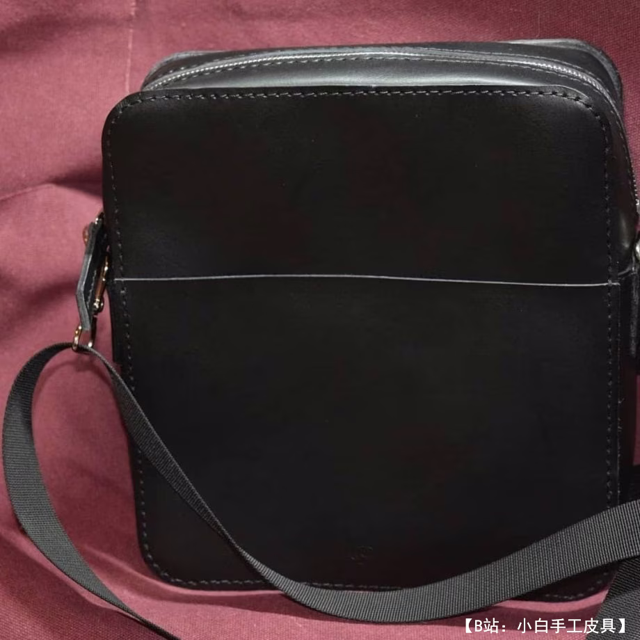 男士皮革文件斜挎包图案 - 2