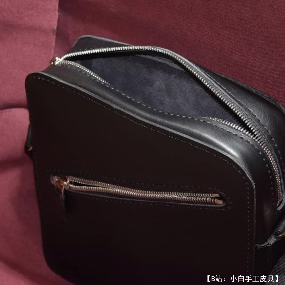 男士皮革文件斜挎包图案 - 3