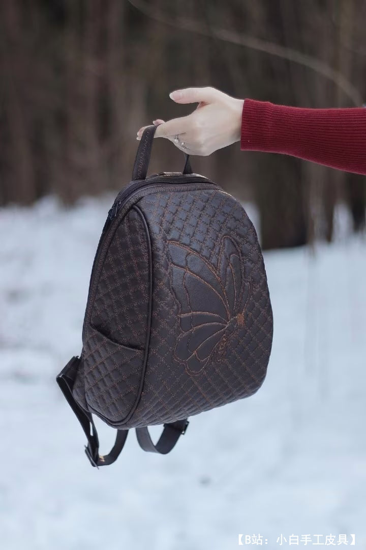生态皮革女孩小背包图案 - 1