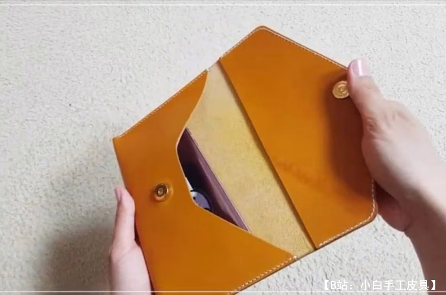 用于智能手机和其他小物品的小型女式皮革手拿包信封的图案 - 2