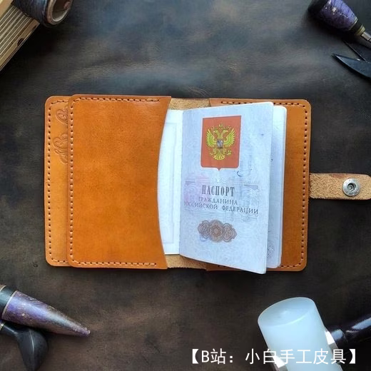 俄罗斯护照的皮革封面图案 - 2