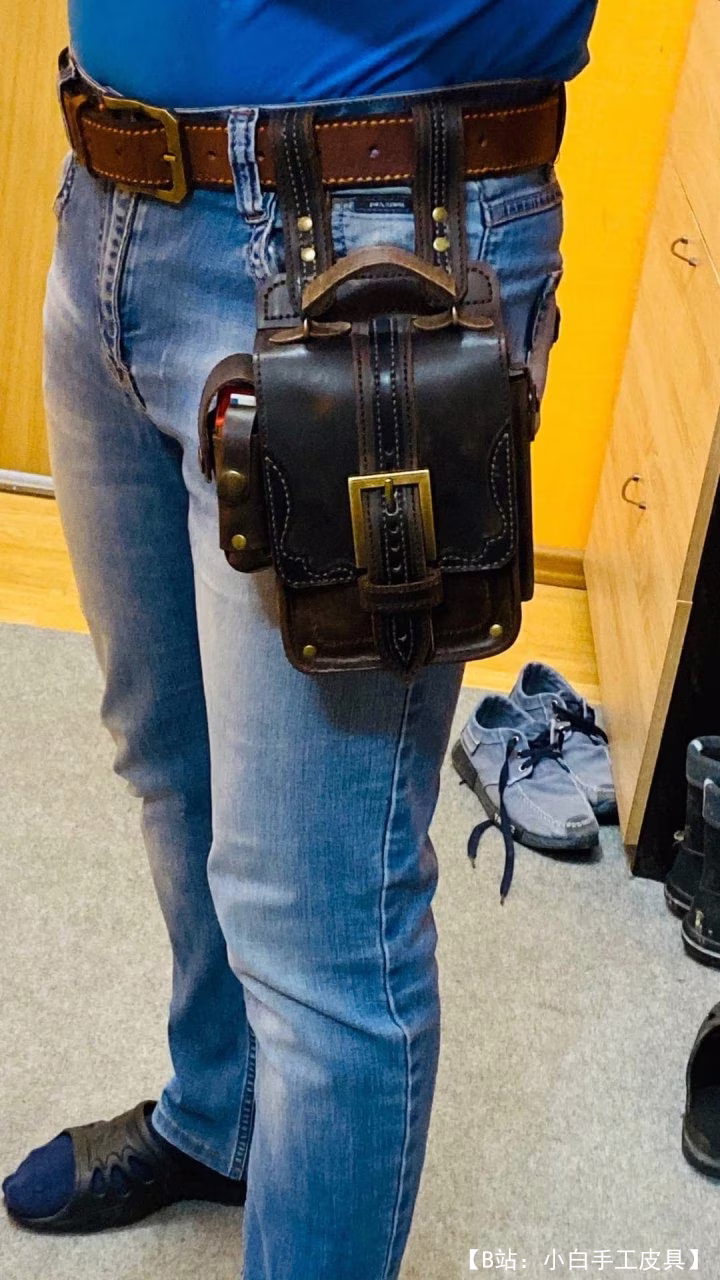 小皮革腰包的图案 - 1