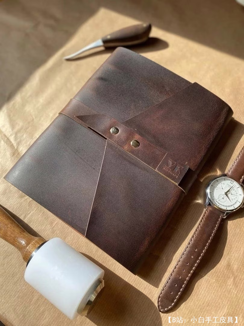 A5 格式无接缝皮革笔记本图案 - 1