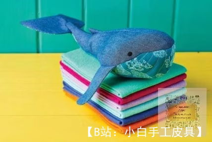 布料毛绒玩具蓝鲸的图案 - 2