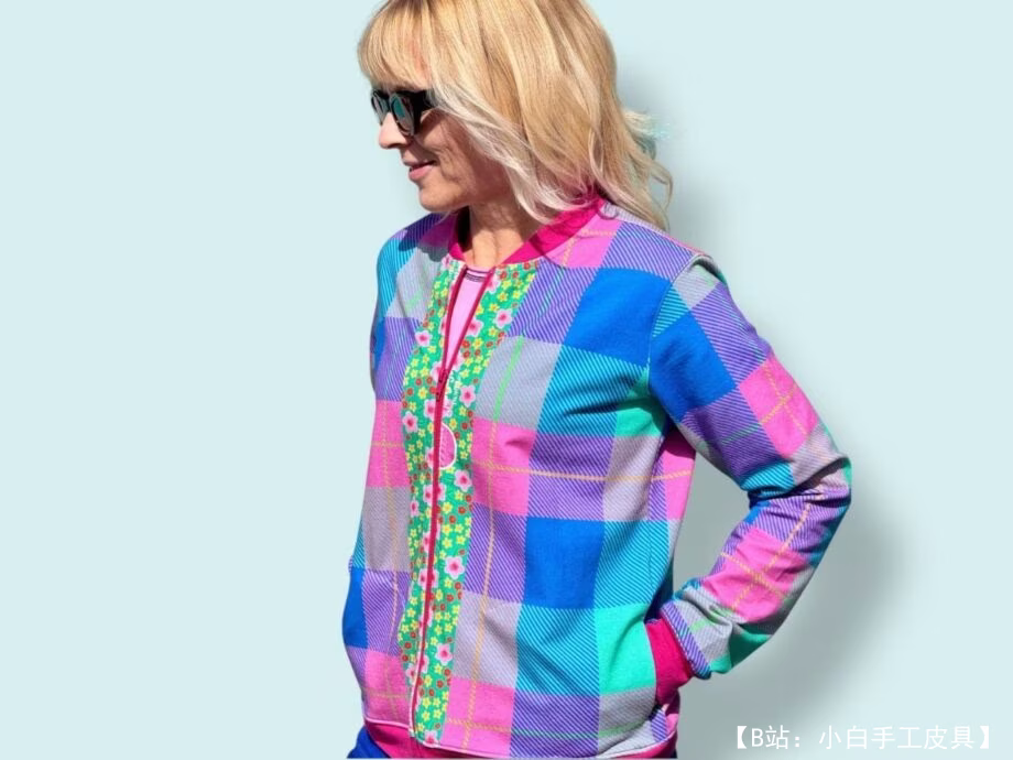 女式轻型飞行员夹克图案 尺码 XXS-5XL - 1