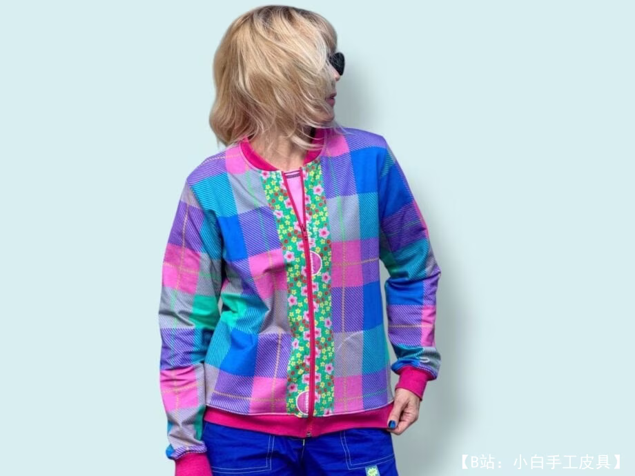 女式轻型飞行员夹克图案 尺码 XXS-5XL - 2