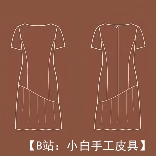 生态皮革连衣裙图案，尺码 36-48 欧元 - 1