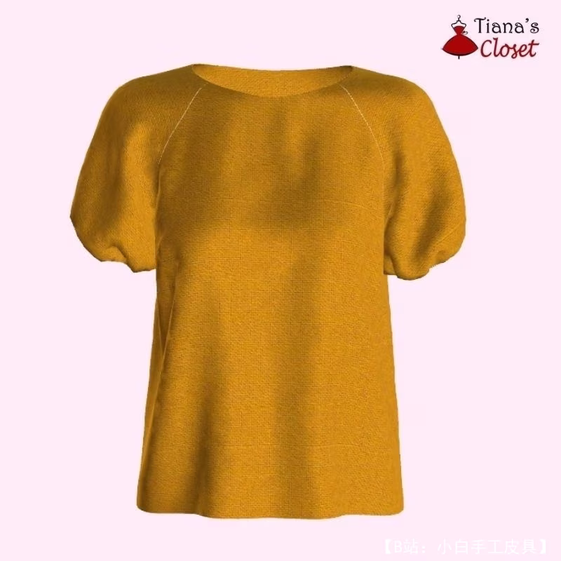 宽松插肩袖女式衬衫图案，尺码 XXS-5XL - 3