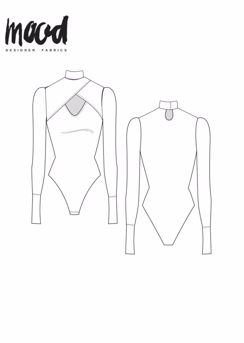 女式面料连体衣图案 0-30US - 4