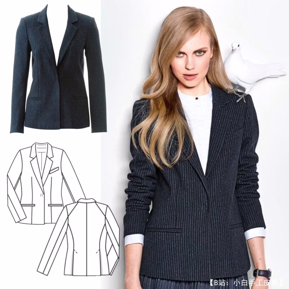 女式保暖夹克的图案 - 1