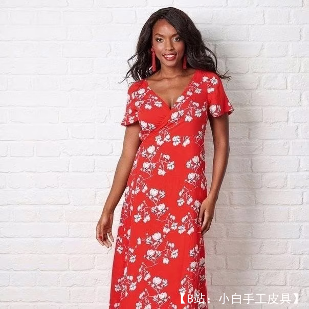 女式浅色夏季长连衣裙图案尺寸 34-48 欧元 - 1