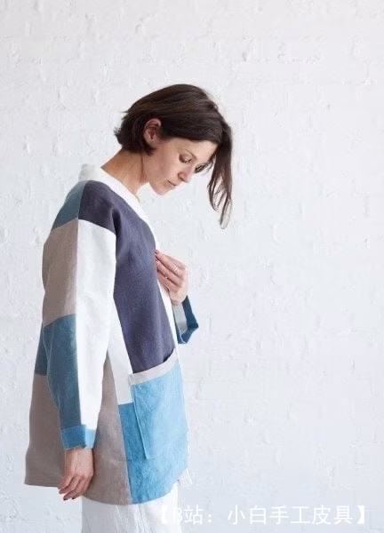 女式轻便和服夹克图案尺寸超大 (XS-M) - 2