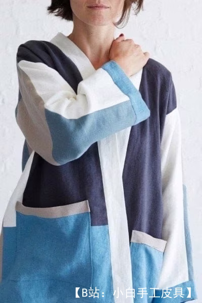 女式轻便和服夹克图案尺寸超大 (XS-M) - 3