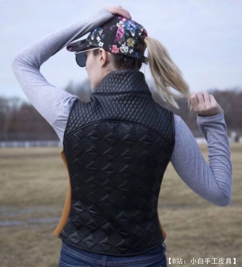 侧拉链女式时尚背心图案，尺码 42-60（俄罗斯） - 2