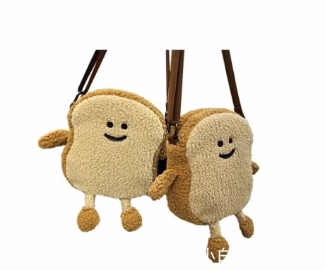 吐司（面包）形状的儿童小手提包图案 - 1