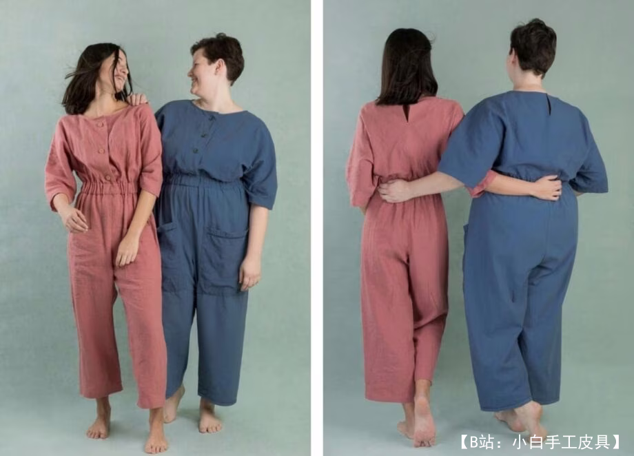 女式浅色夏季工装裤图案，尺码 32-46 欧元 - 3