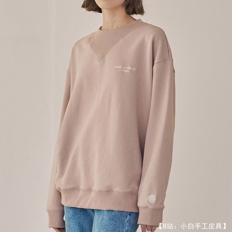 面料图案超大女式运动衫 XXS-5XL - 3