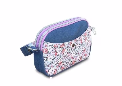 双锁女式小号布艺斜挎包图案 - 1