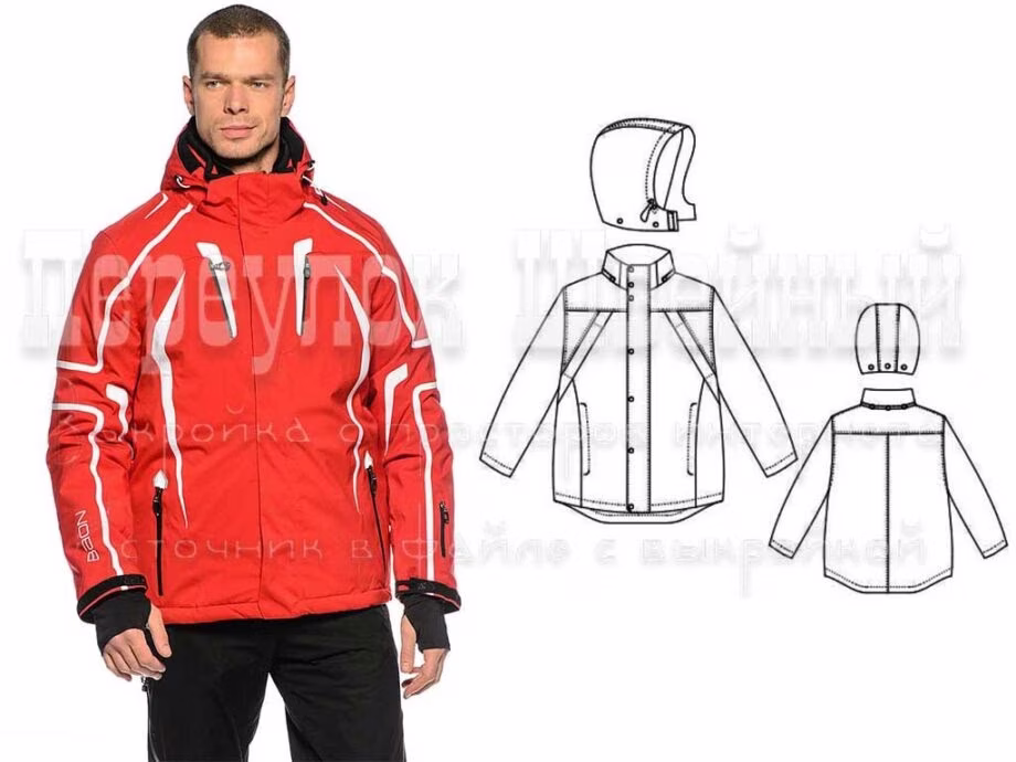 男士冬季夹克图案 rus 54-64 - 1