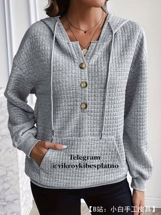 女式图案针织运动衫 - 2