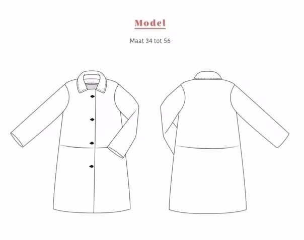 浅色女式外套图案尺寸从 34 到 56 - 3