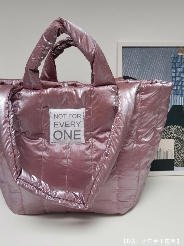 布料图案女式绗缝包/购物袋 - 1