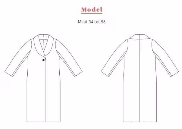 针织女式大衣花样 - 3