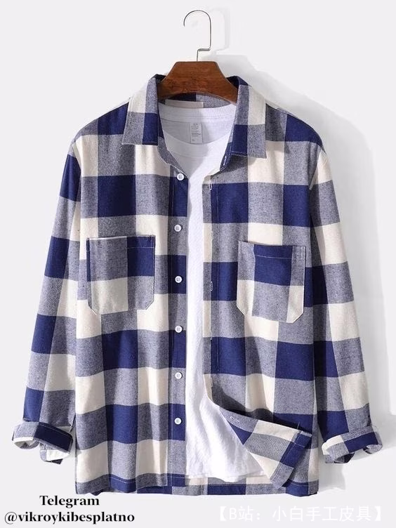 带帽针织男式衬衫的图案 - 2