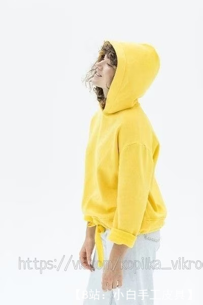 女式针织连帽衫图案，连帽衫尺寸：XS-XXXL - 2