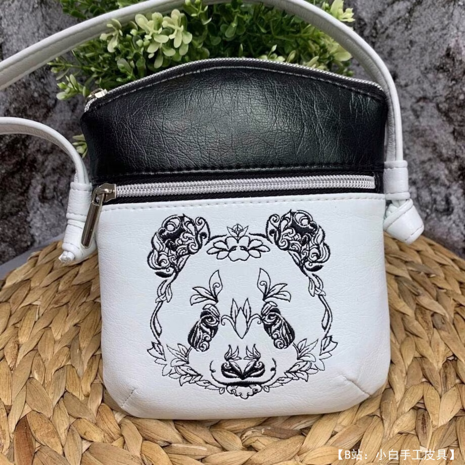 小号皮革斜挎包的图案 - 2