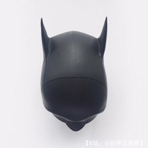 蝙蝠侠面具图案（覆盖整个头部） 蝙蝠侠面具由厚织物或生态皮革制成 - 2