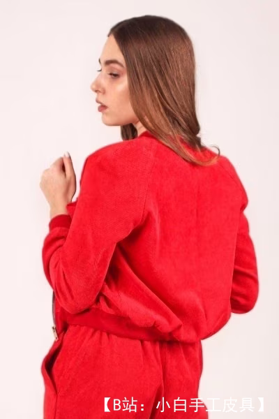 女式运动飞行员夹克安娜图案 - 2