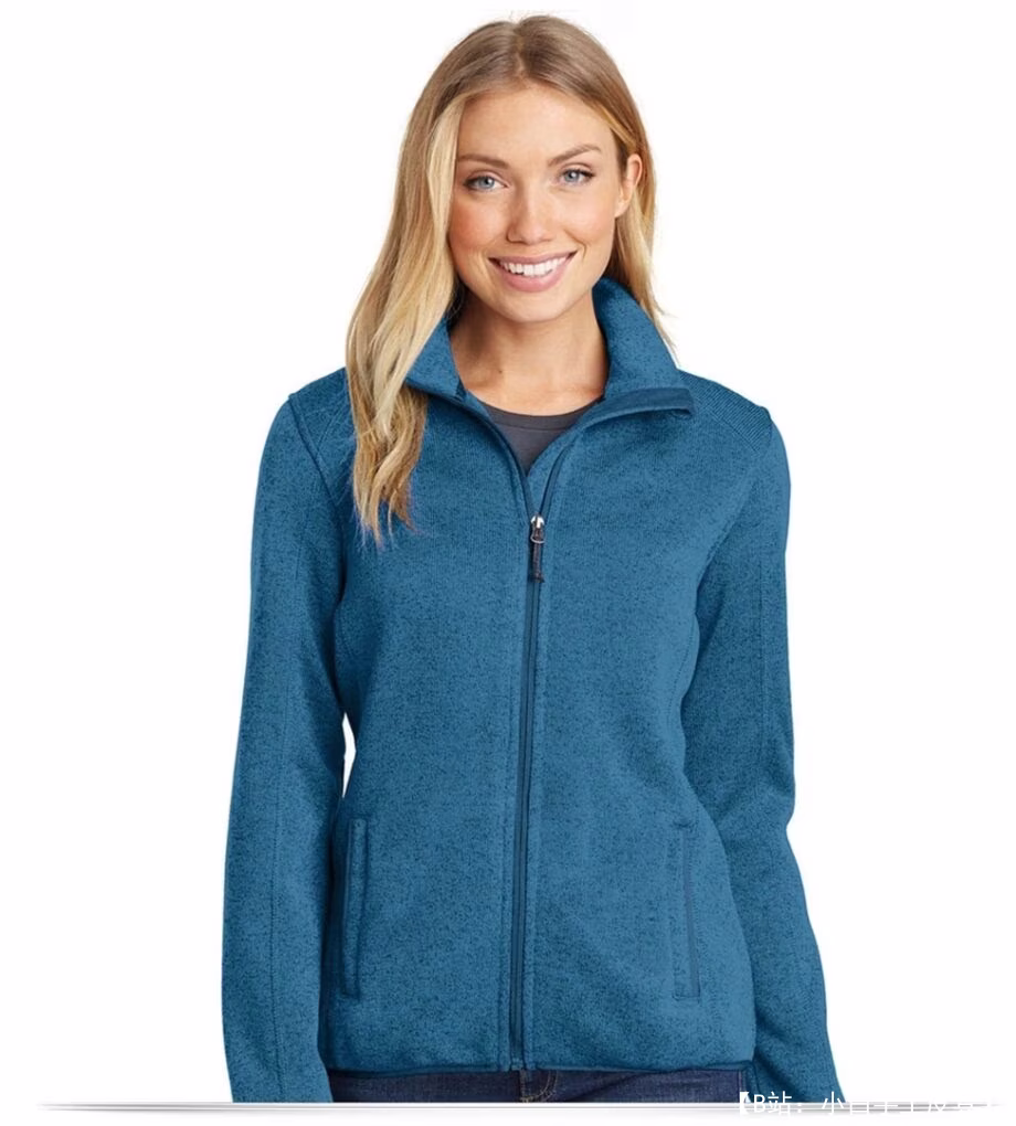 女式立领浮雕针织运动衫图案，尺码 40-60 - 1