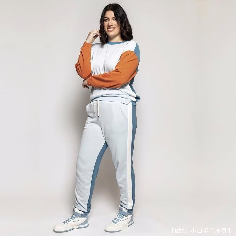 Выкройка трикотажные женский спортивные брюки с лампасами - 2