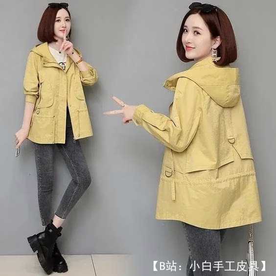 适合旅游和休闲活动的轻质面料女式派克大衣图案 - 1