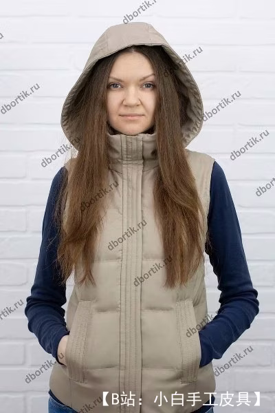 女式带帽保暖背心图案 42 至 52（运动/远足/活跃休闲） - 1