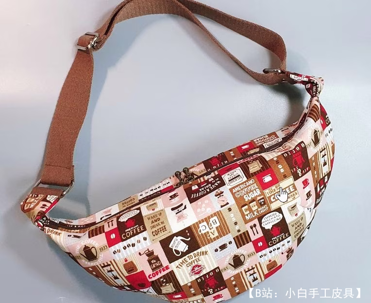 布袋斜挎包图案（香蕉），缝制视频MK - 1