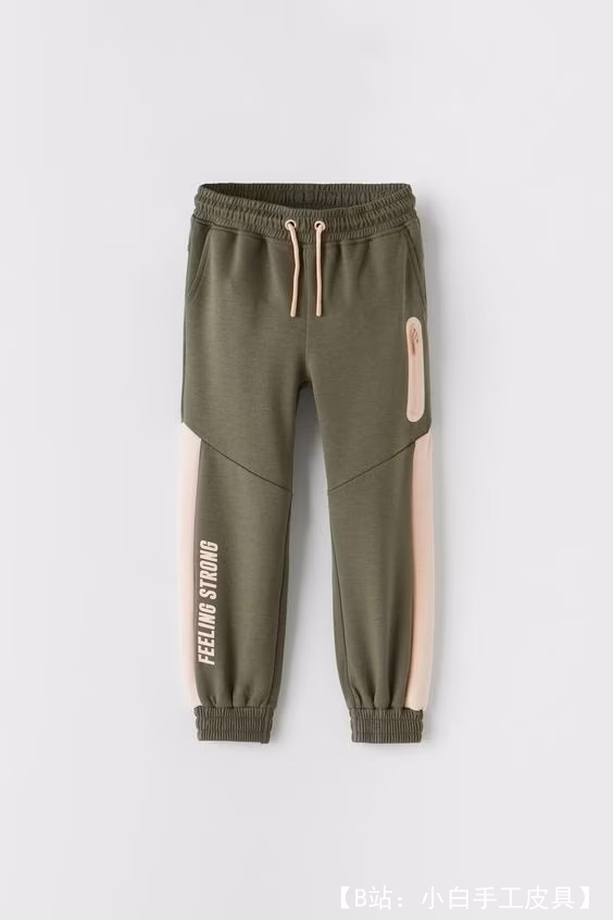 男式针织运动裤图案 - 3