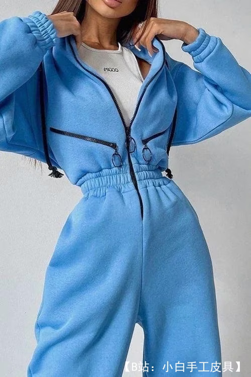 女式针织工装裤花样 - 3