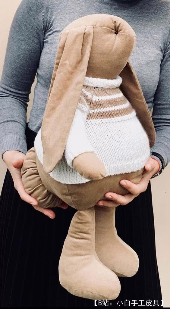 大型真人大小的毛绒玩具兔子图案 - 3