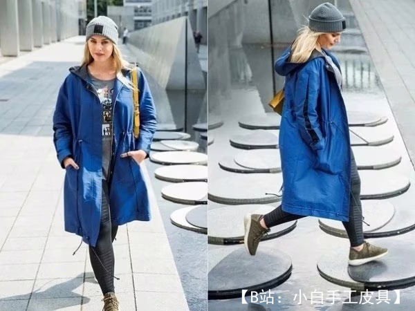 女式派克风衣图案，尺寸从 44 到 52（欧元） - 1