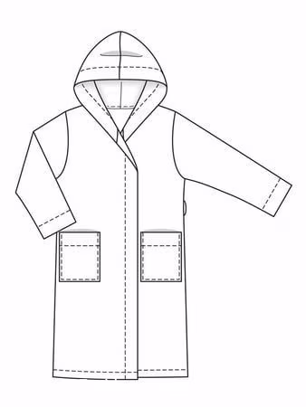 带兜帽毛圈浴袍的图案 - 2