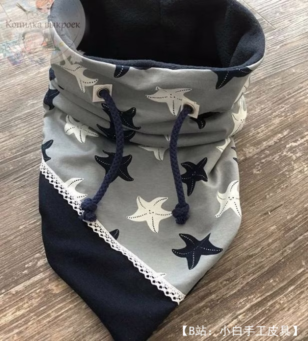 男女通用针织图案（男/女）围脖，带领带 - 1