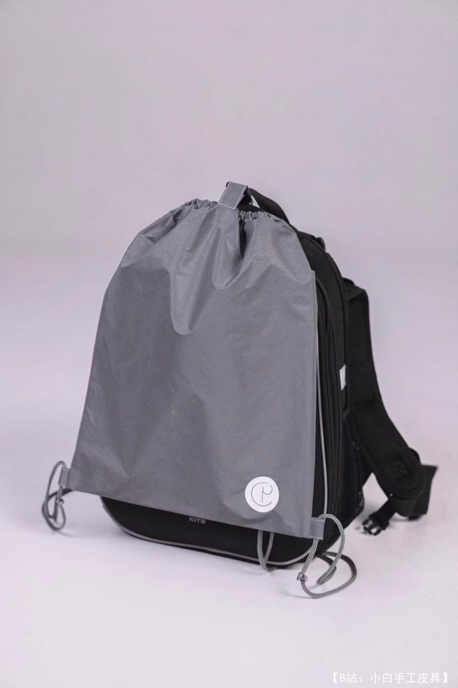 带拉绳的鞋布袋图案（用于学校轮班） - 1