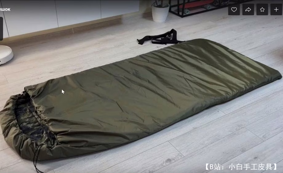 军用冬季个人睡袋图案，尺寸为 245 x 100 厘米。 - 2