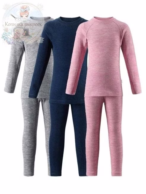 男女通用不同尺寸保暖内衣图案 - 1