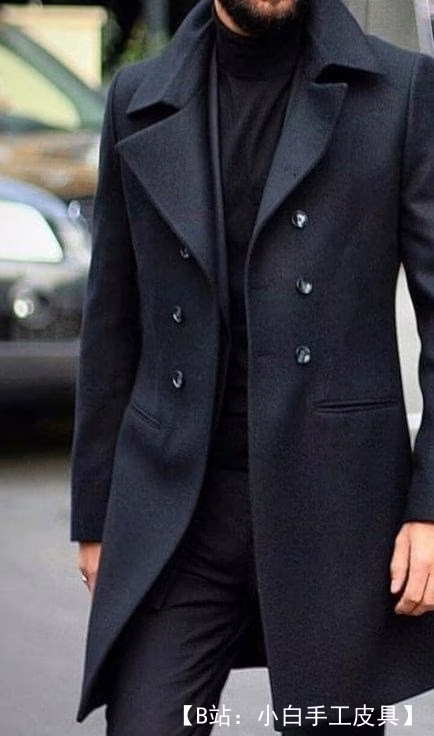 两排纽扣男士外套图案，尺寸从 44 到 54（俄罗斯） - 2